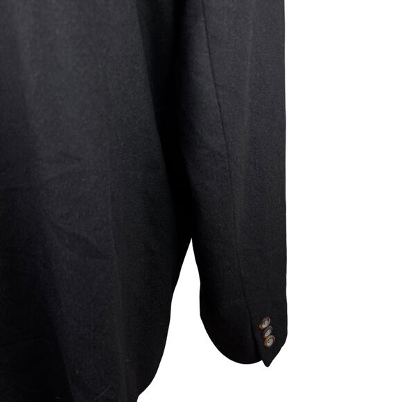 LL Bean Coat Blazer Wool Cashmere Blend 18W Black Pockets - Picture 7 of 16